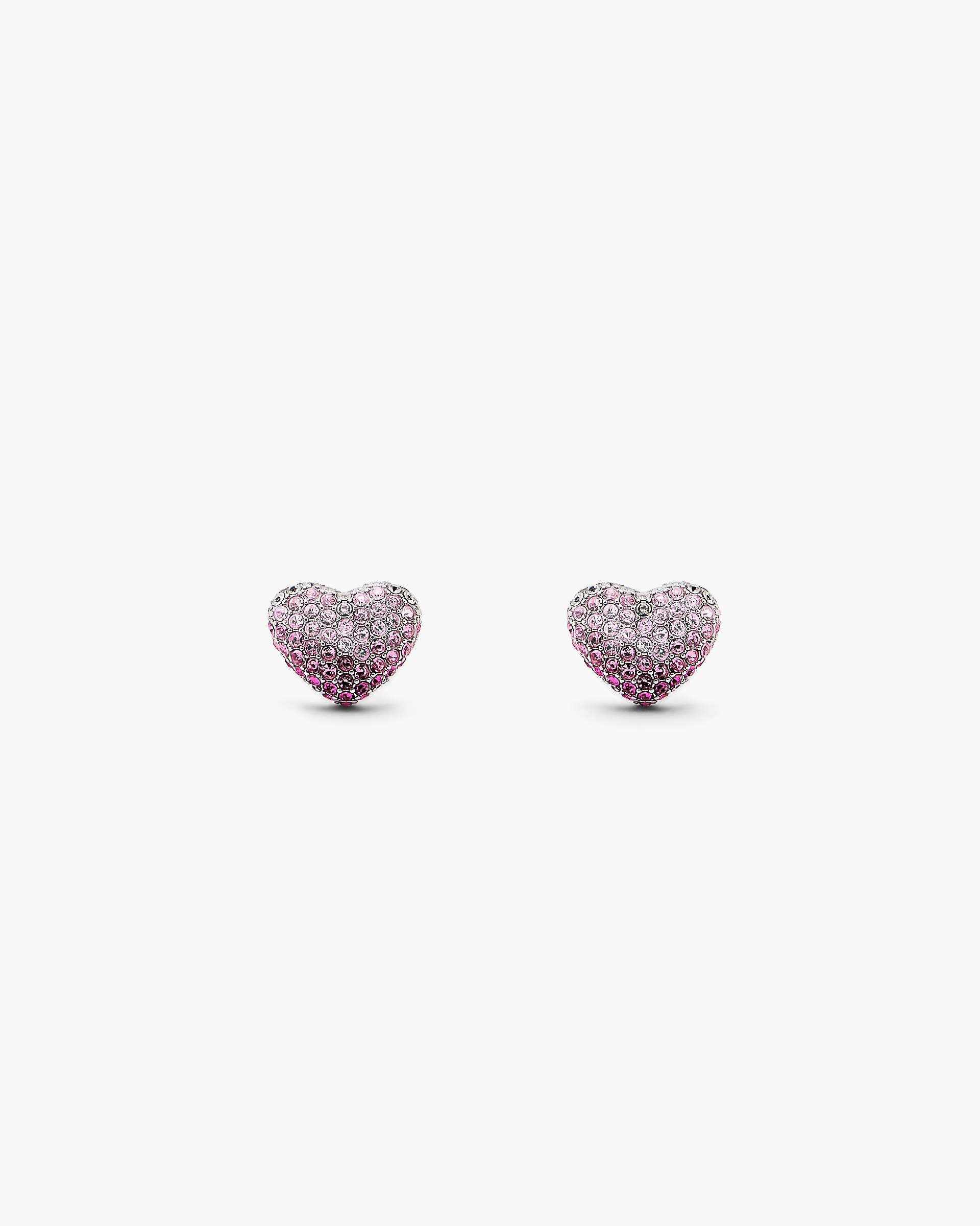The Heart Balloon Pave Earrings - Silver/Rose