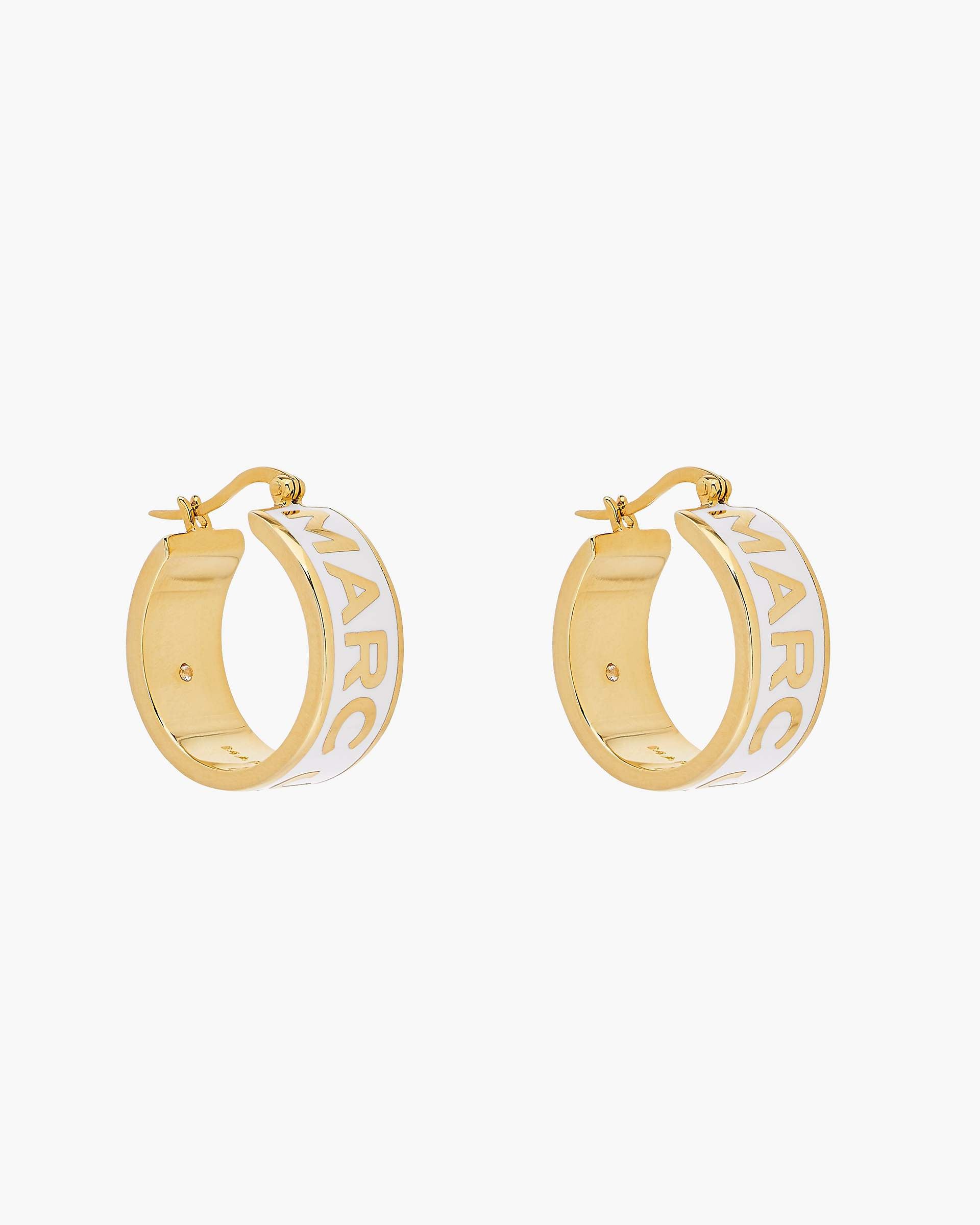 The Marc Jacobs Hoop Earrings - Gold/Cream