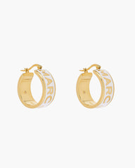 The Marc Jacobs Hoop Earrings - Gold/Cream