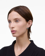 The Button Abalone Stud Earrings - Silver/Abalone