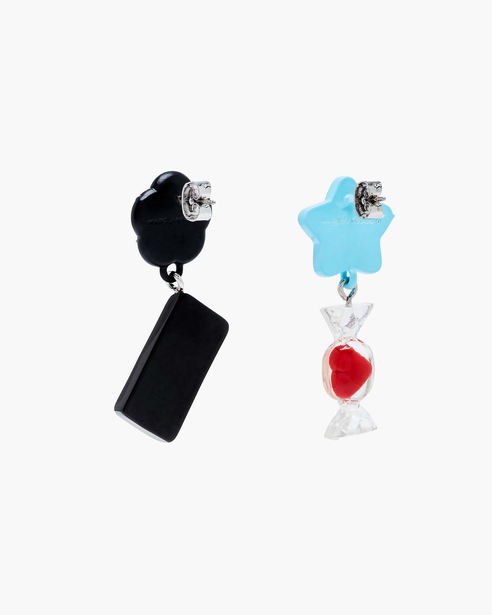 The Sticker Charm Earrings - Silver Multi