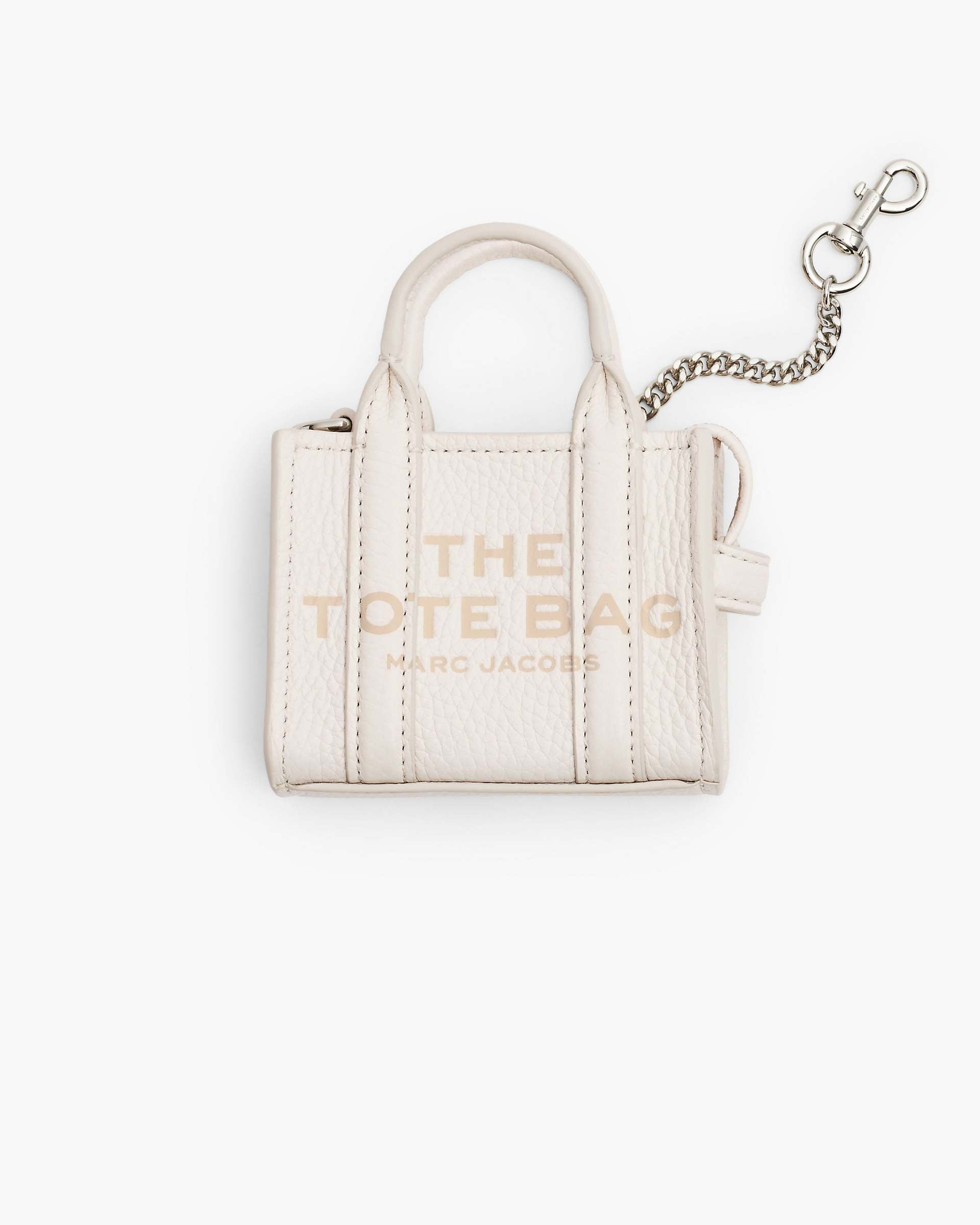 The Nano Tote Bag Charm - Cotton/Silver|Cotton/Silver