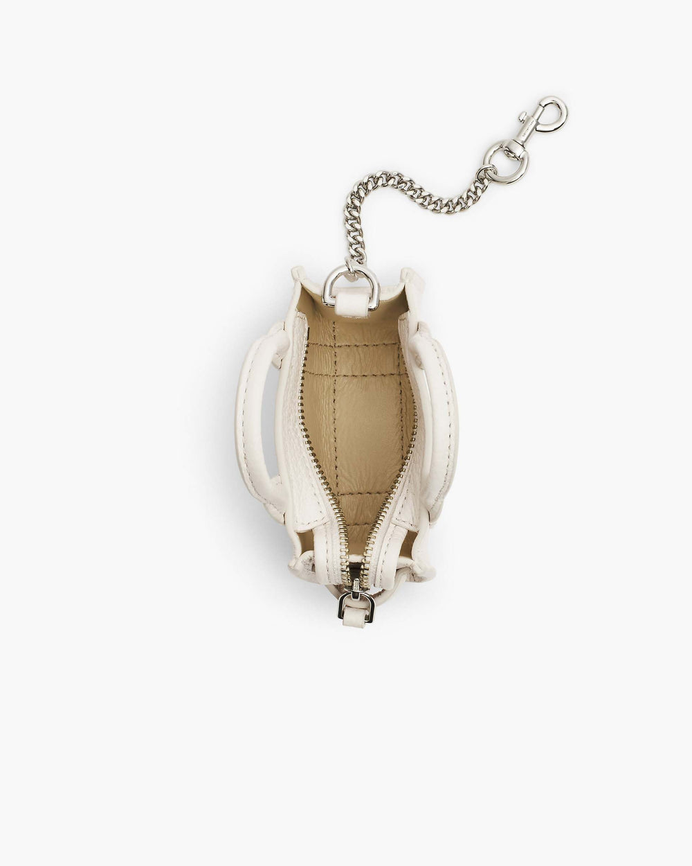 The Nano Tote Bag Charm - Cotton/Silver|Cotton/Silver