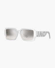 The Bold Logo Square Mirrored Sunglasses - White/Grey