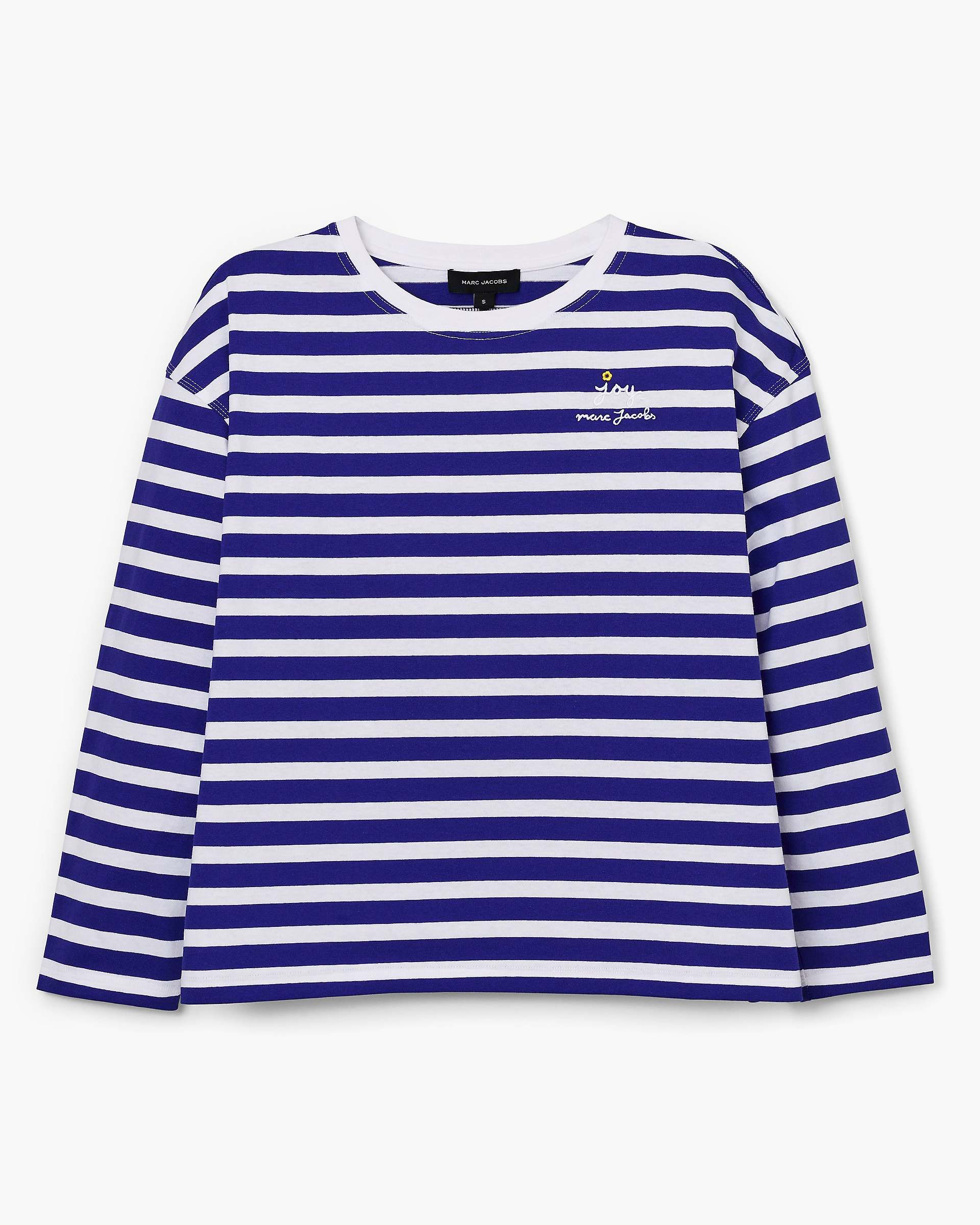 Daisy Striped Longsleeve - Pansy/White