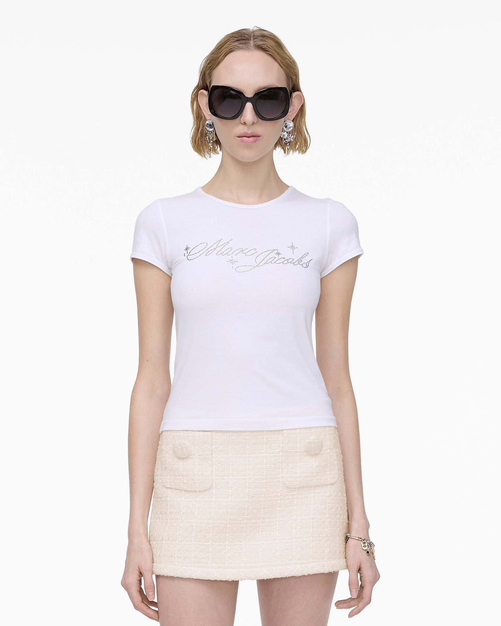 Charm Logo Shrunken Tee - White