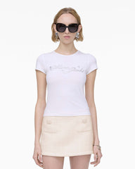 Charm Logo Shrunken Tee - White