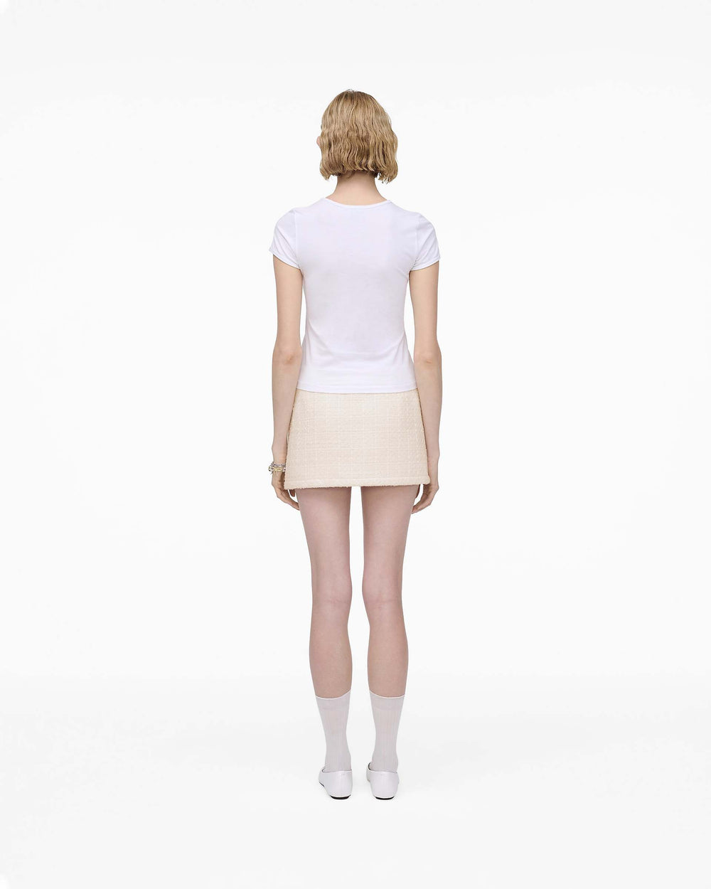 Charm Logo Shrunken Tee - White