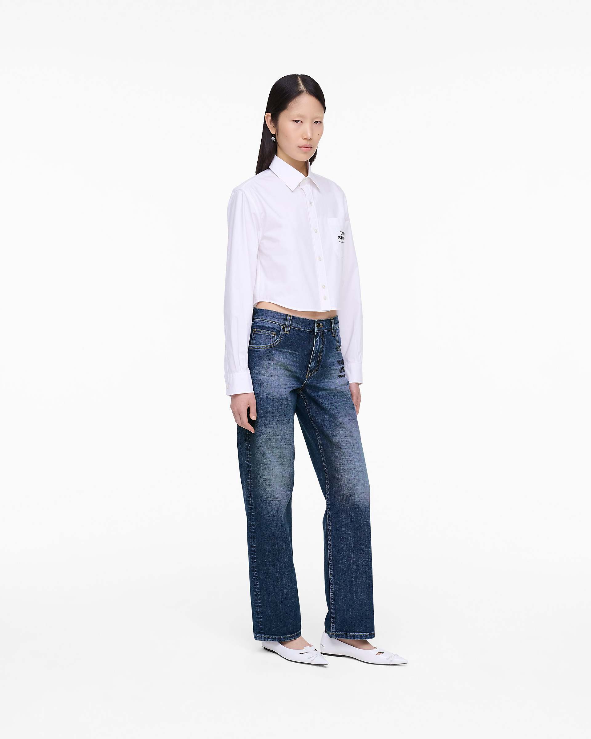 The Cropped Femme Shirt - White