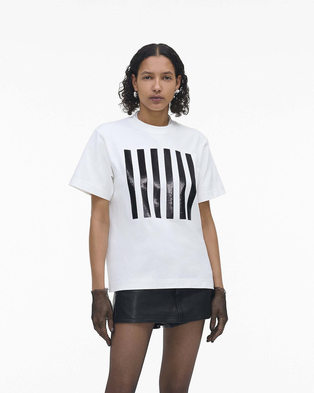 The Stripe Box Tee - White
