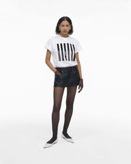 The Stripe Box Tee - White