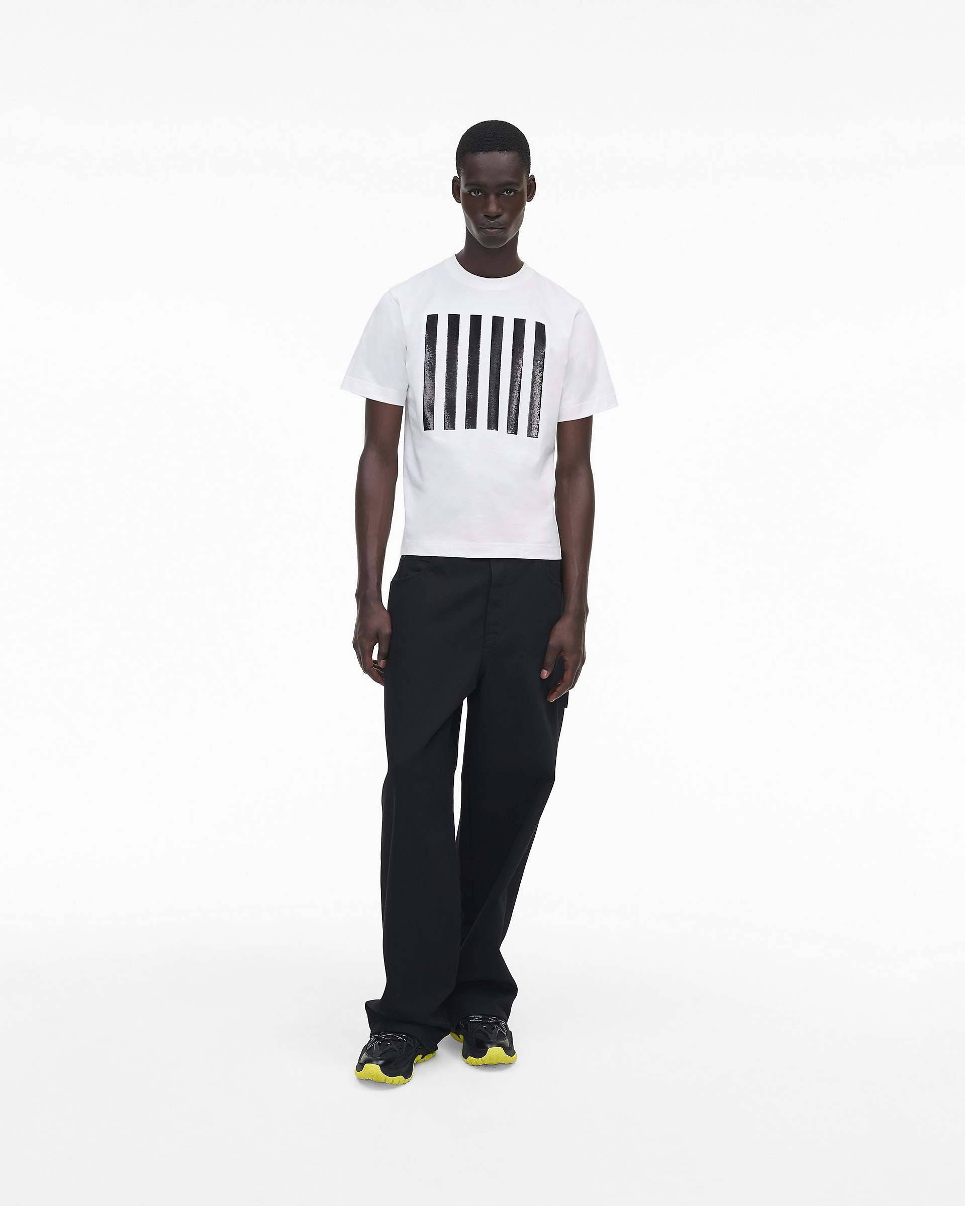 The Stripe Box Tee - White