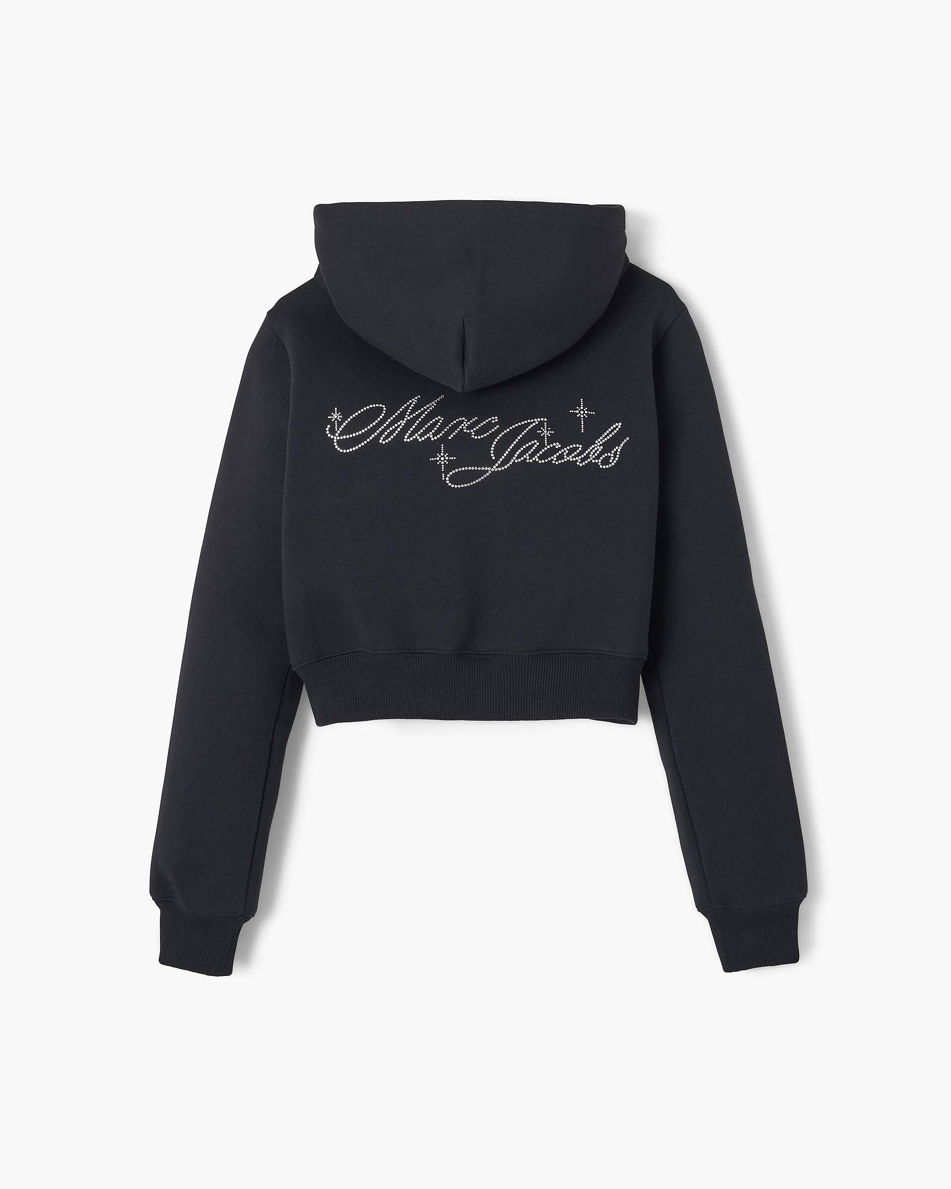 Charm Cropped Hoodie - Black