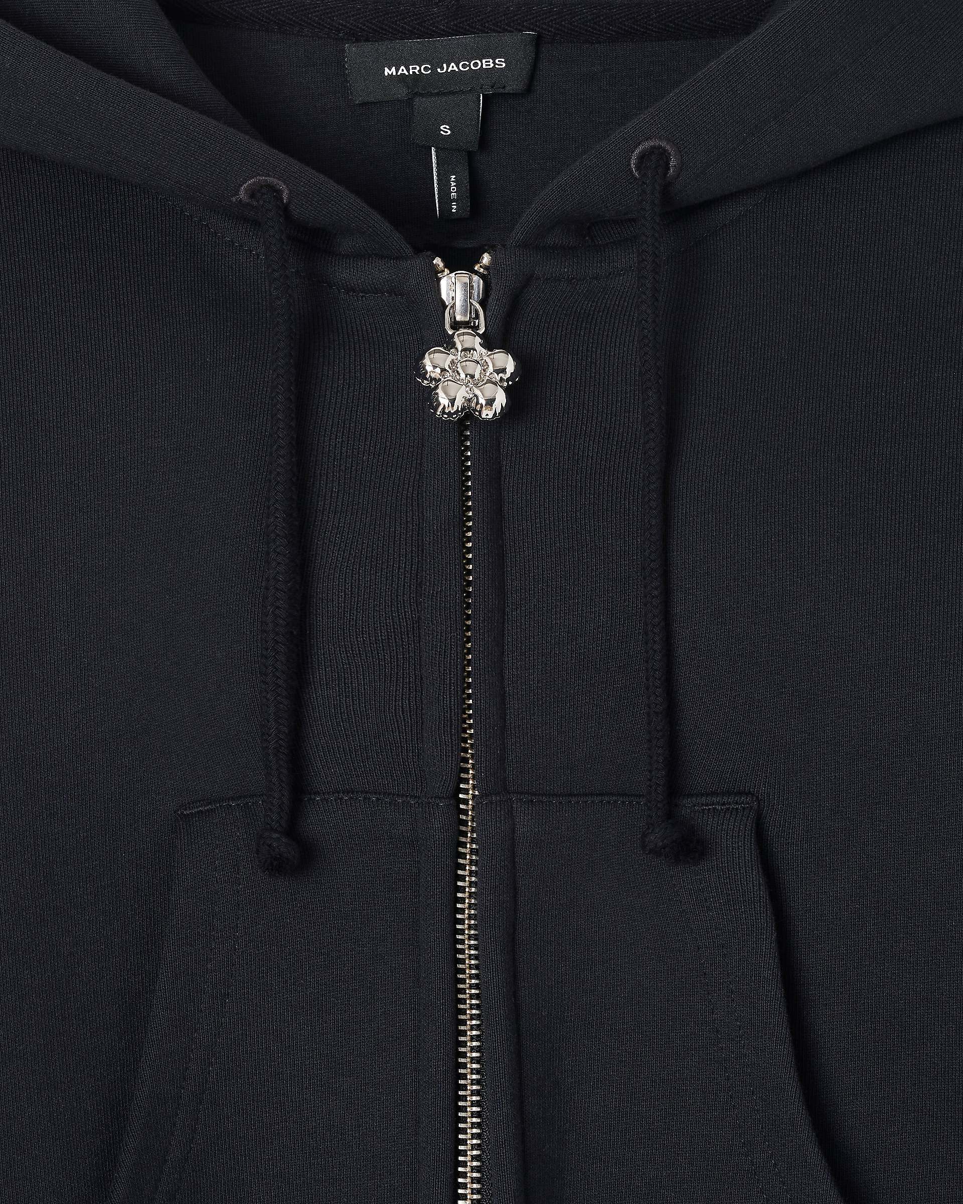 Charm Cropped Hoodie - Black