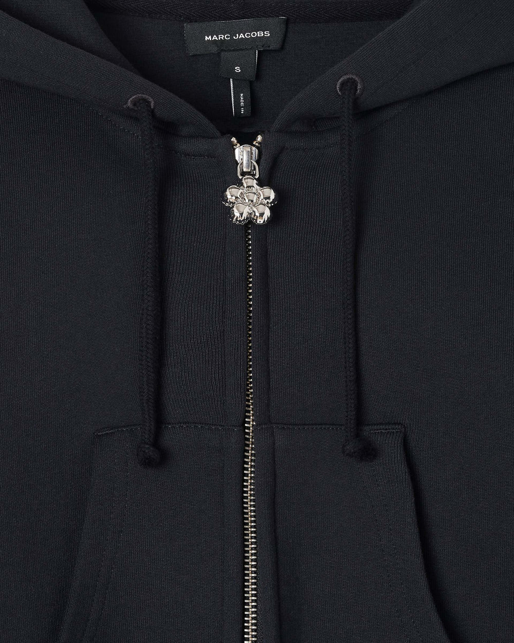 Charm Cropped Hoodie - Black