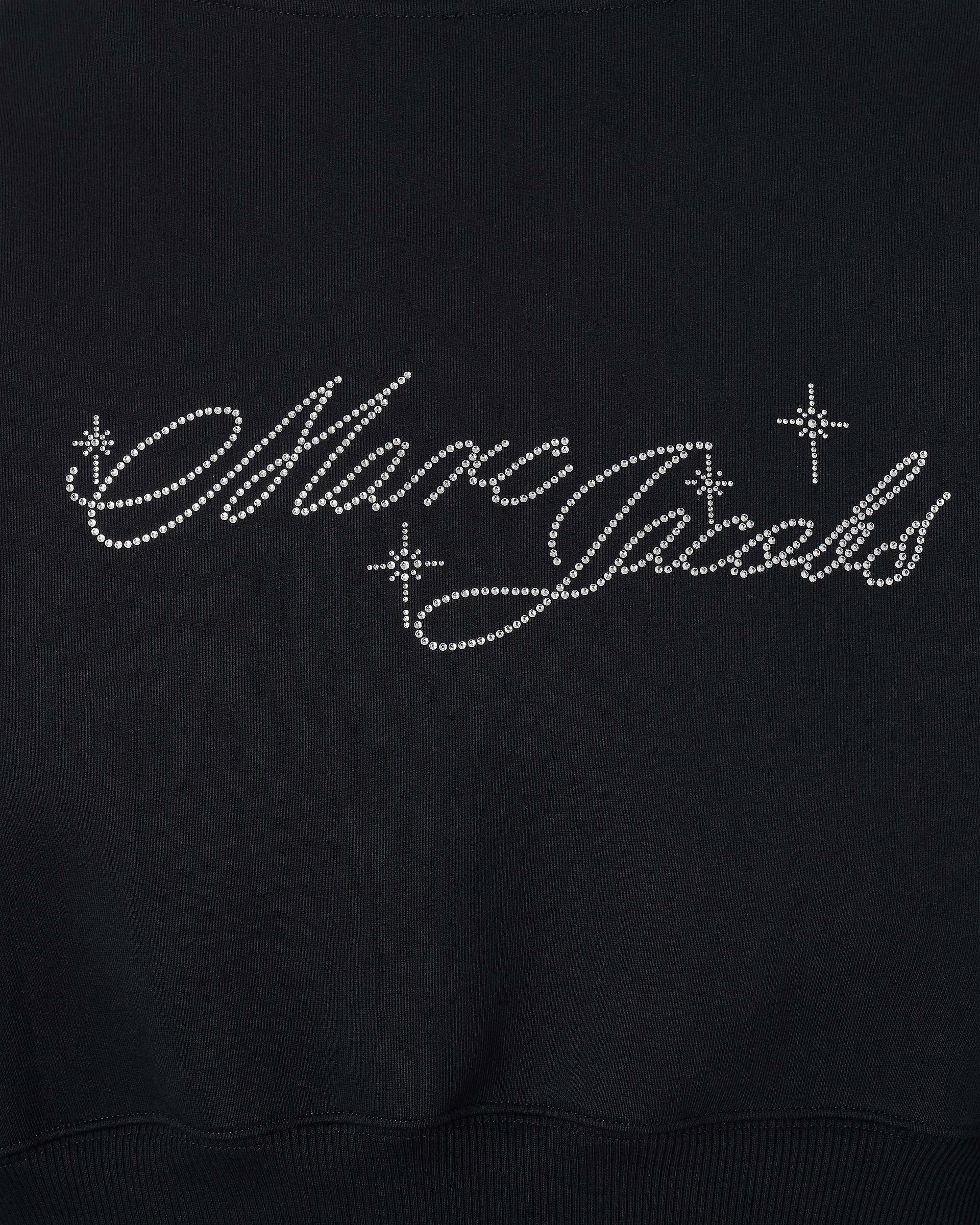 Charm Cropped Hoodie - Black