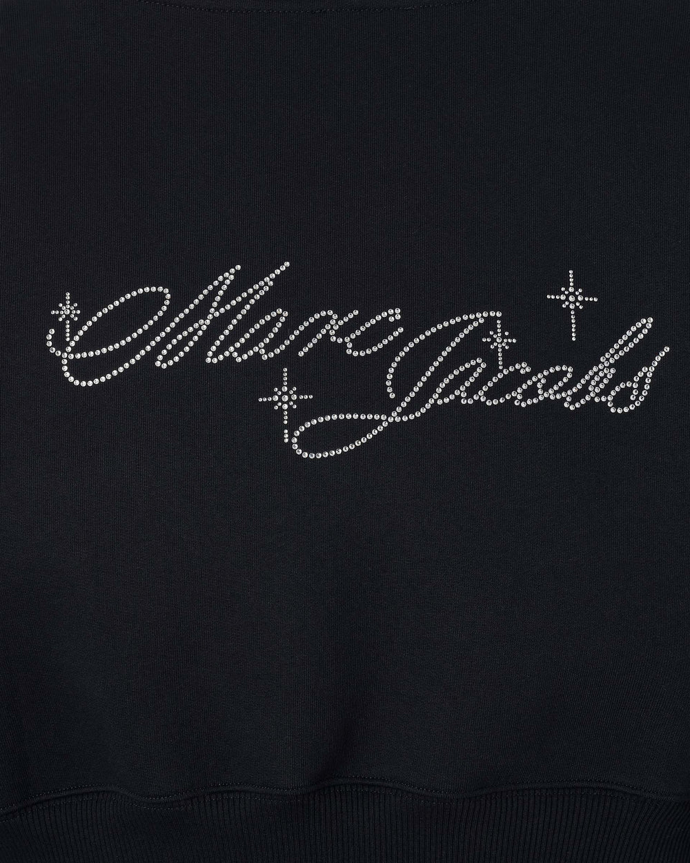 Charm Cropped Hoodie - Black
