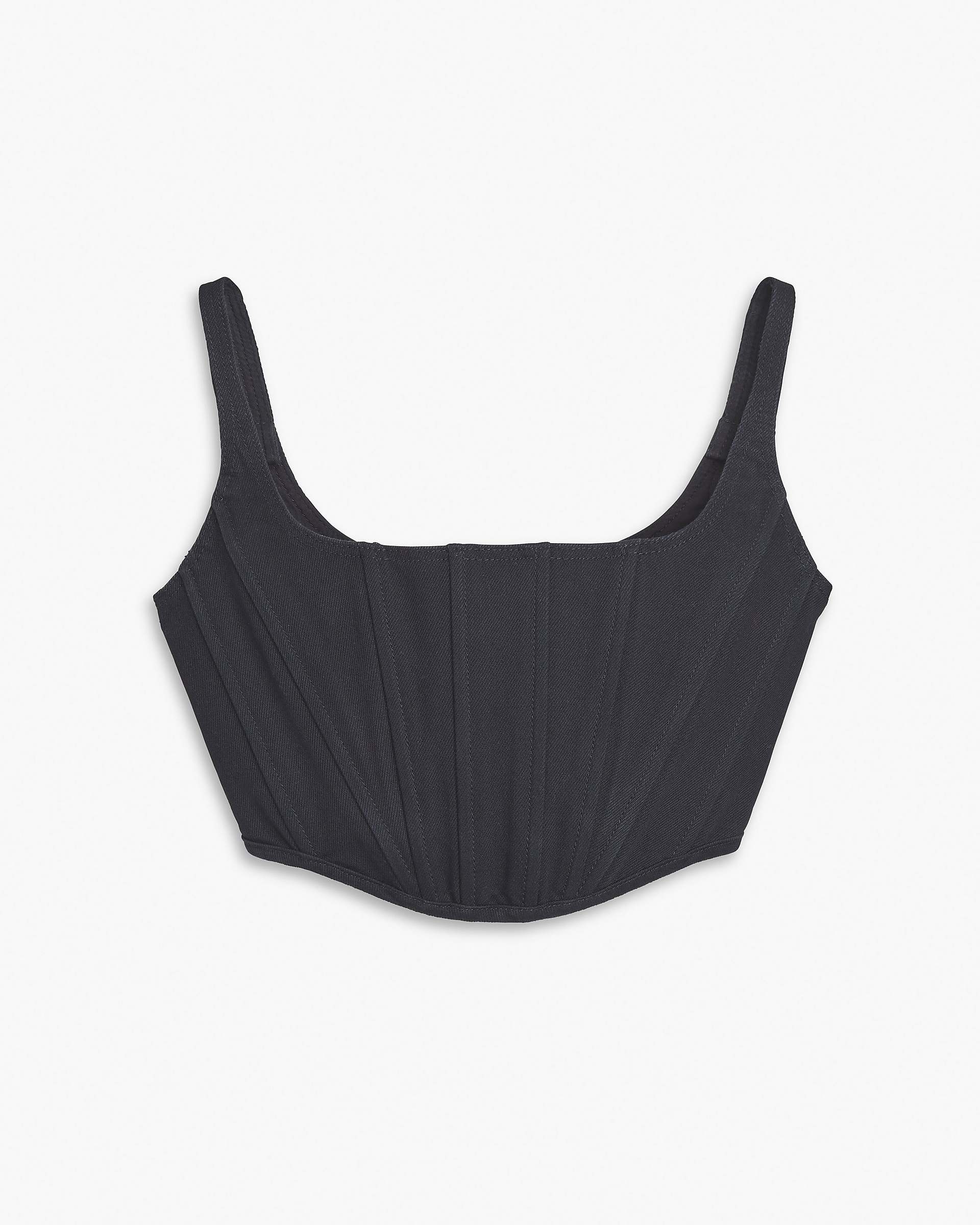 The Denim Bustier - Black