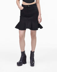 The Fluted Mini Skirt - Black