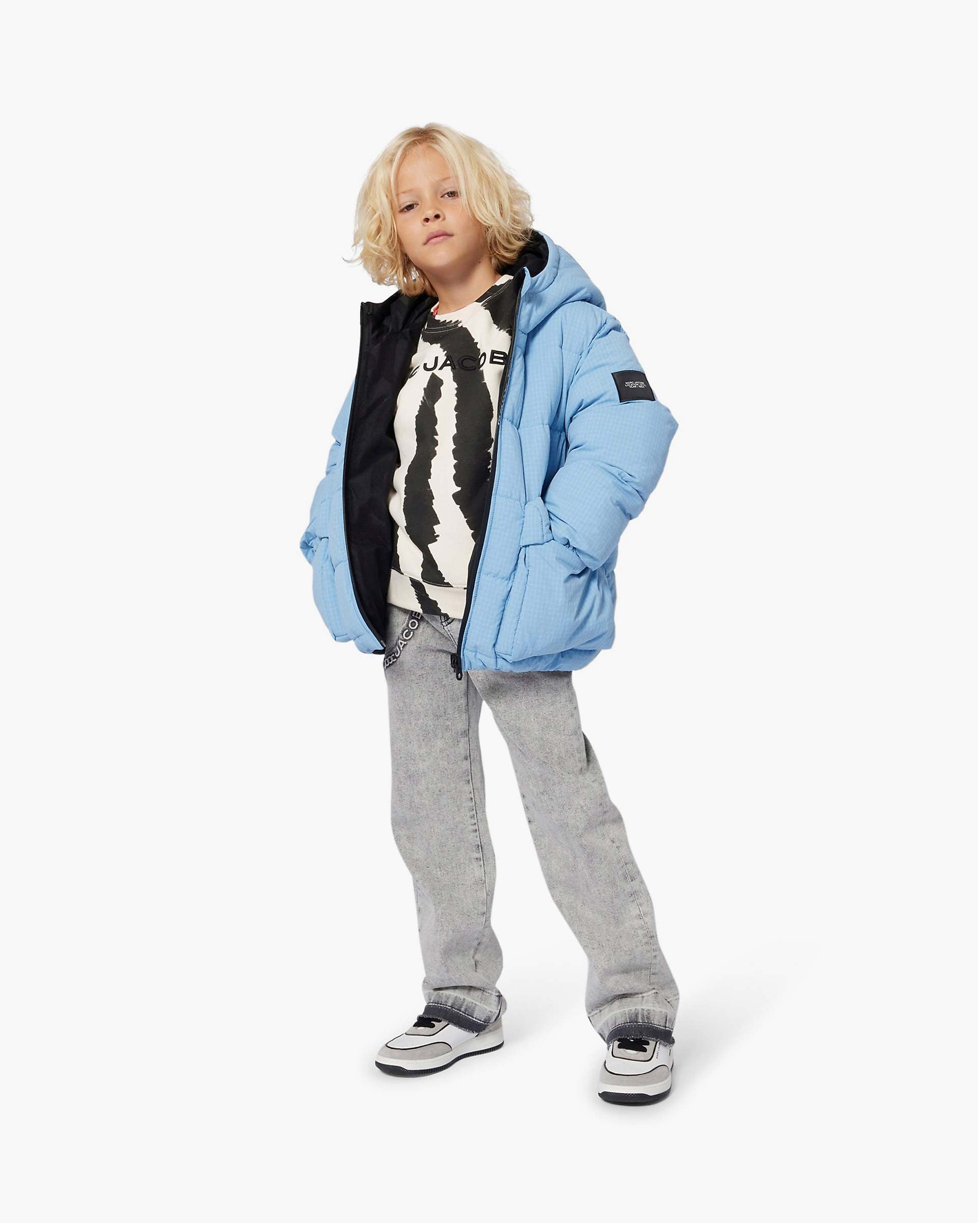 The Reversible Puffer Coat - Blue