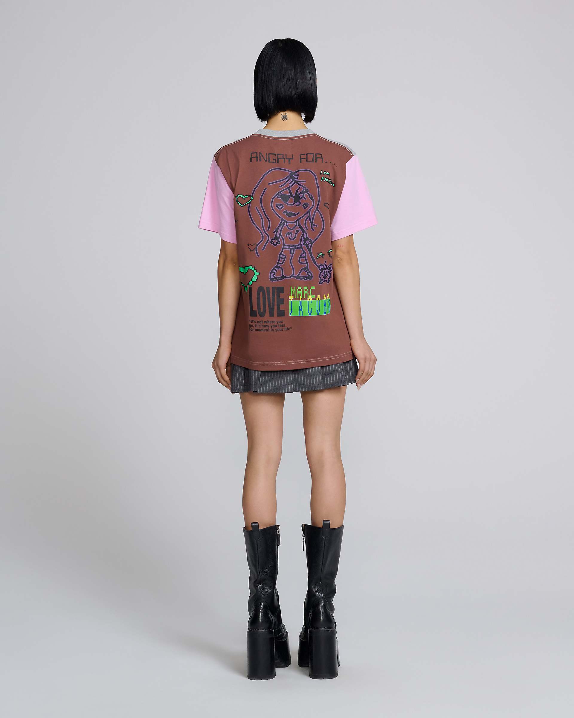 Angry For Love Tee - Grey Melange Multi