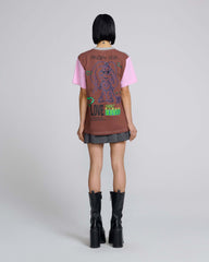 Angry For Love Tee - Grey Melange Multi