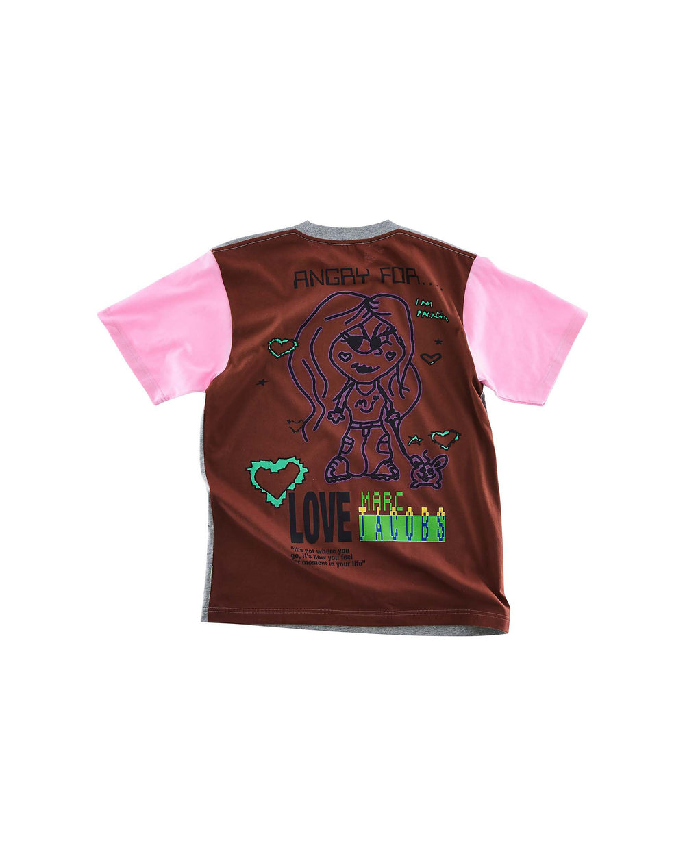 Angry For Love Tee - Grey Melange Multi