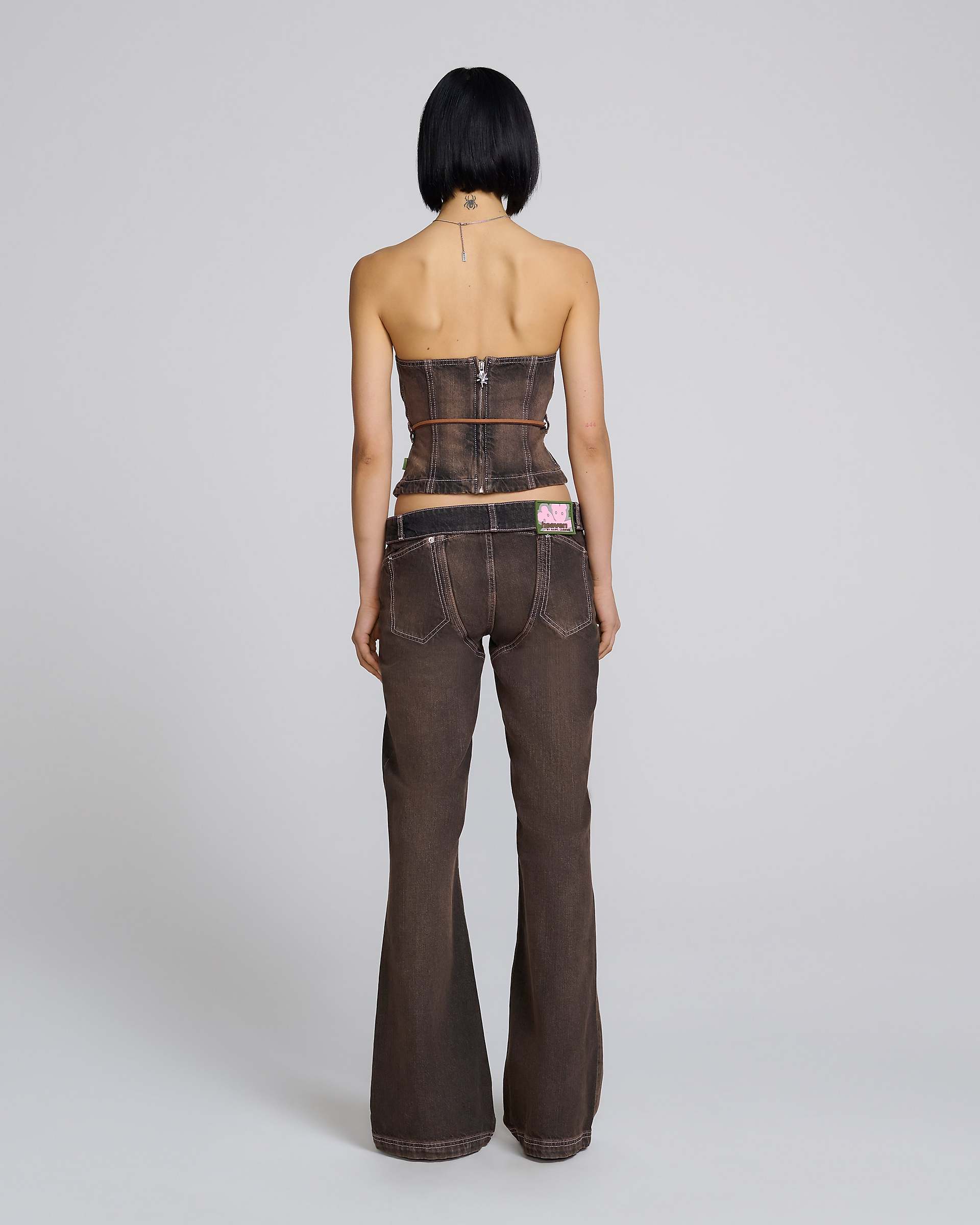 STRAPLESS BUSTIER - Brown