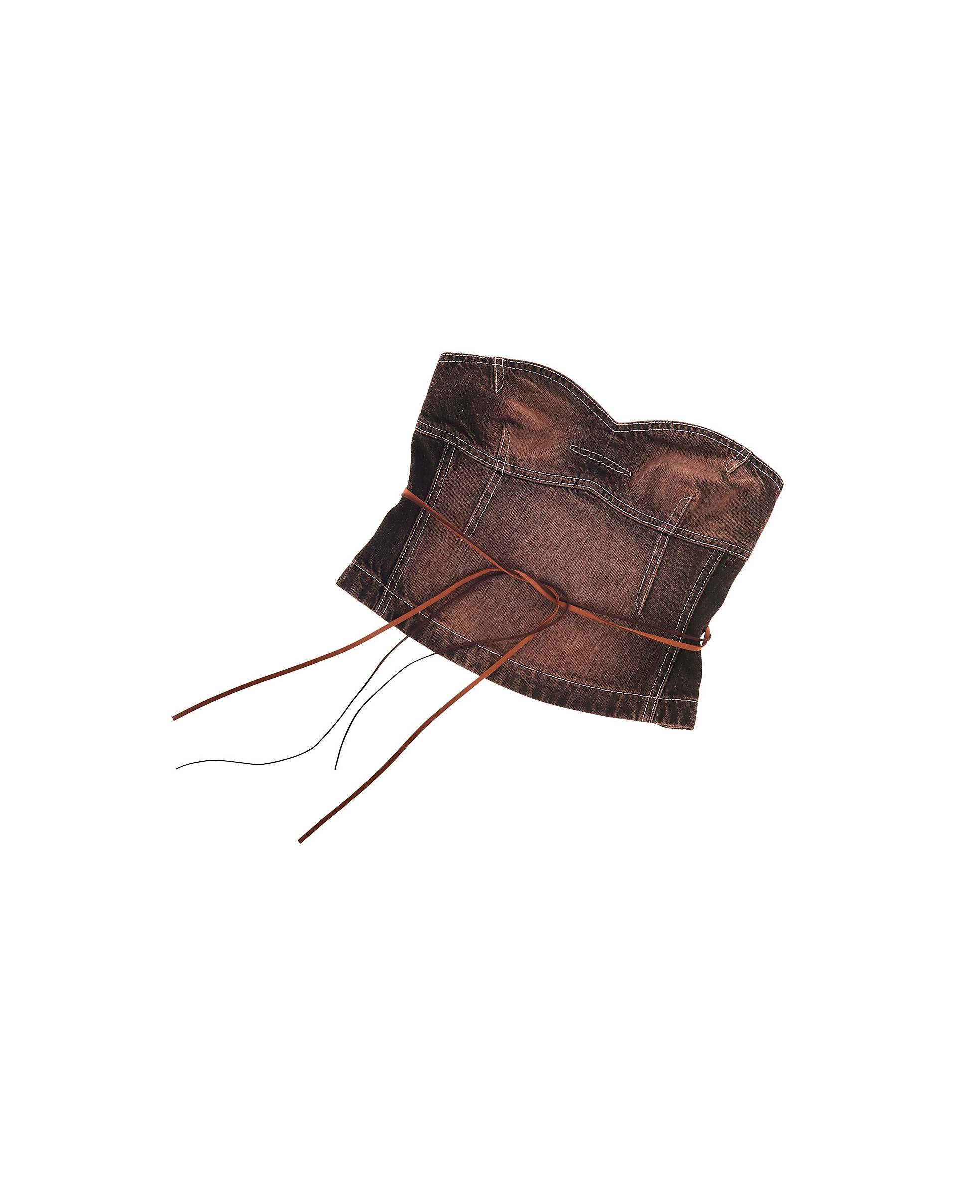 STRAPLESS BUSTIER - Brown