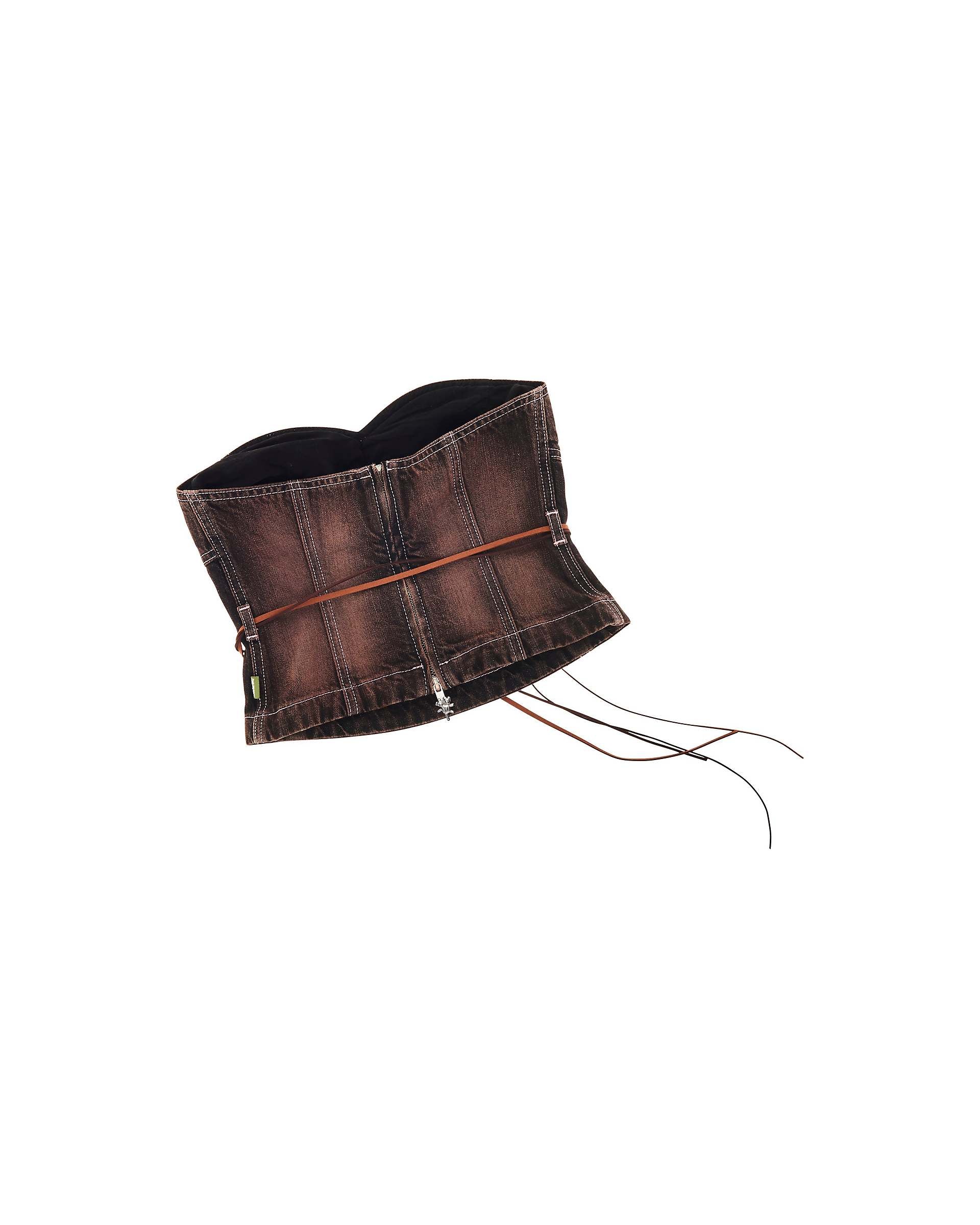 STRAPLESS BUSTIER - Brown