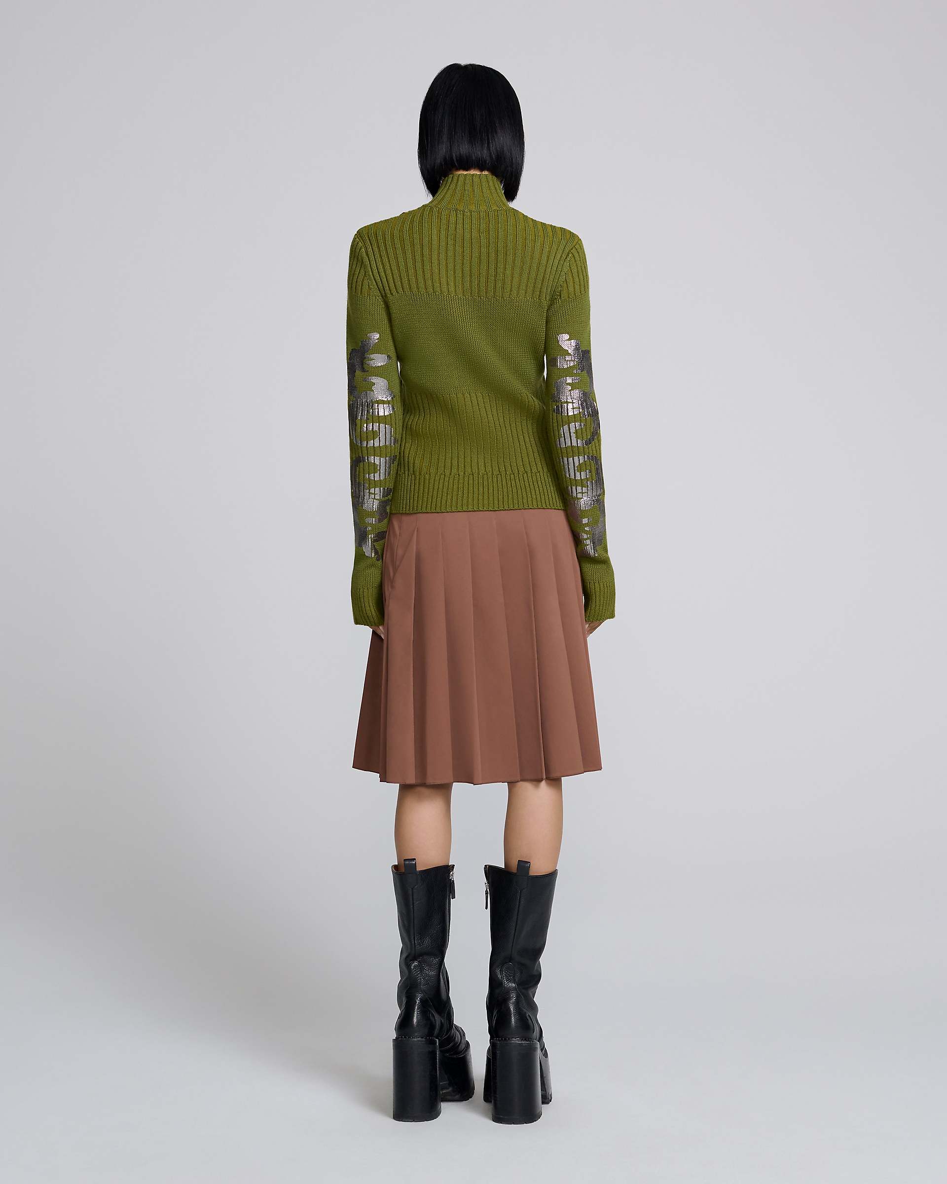 Pleated Skirt - Brown