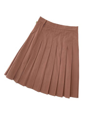 Pleated Skirt - Brown