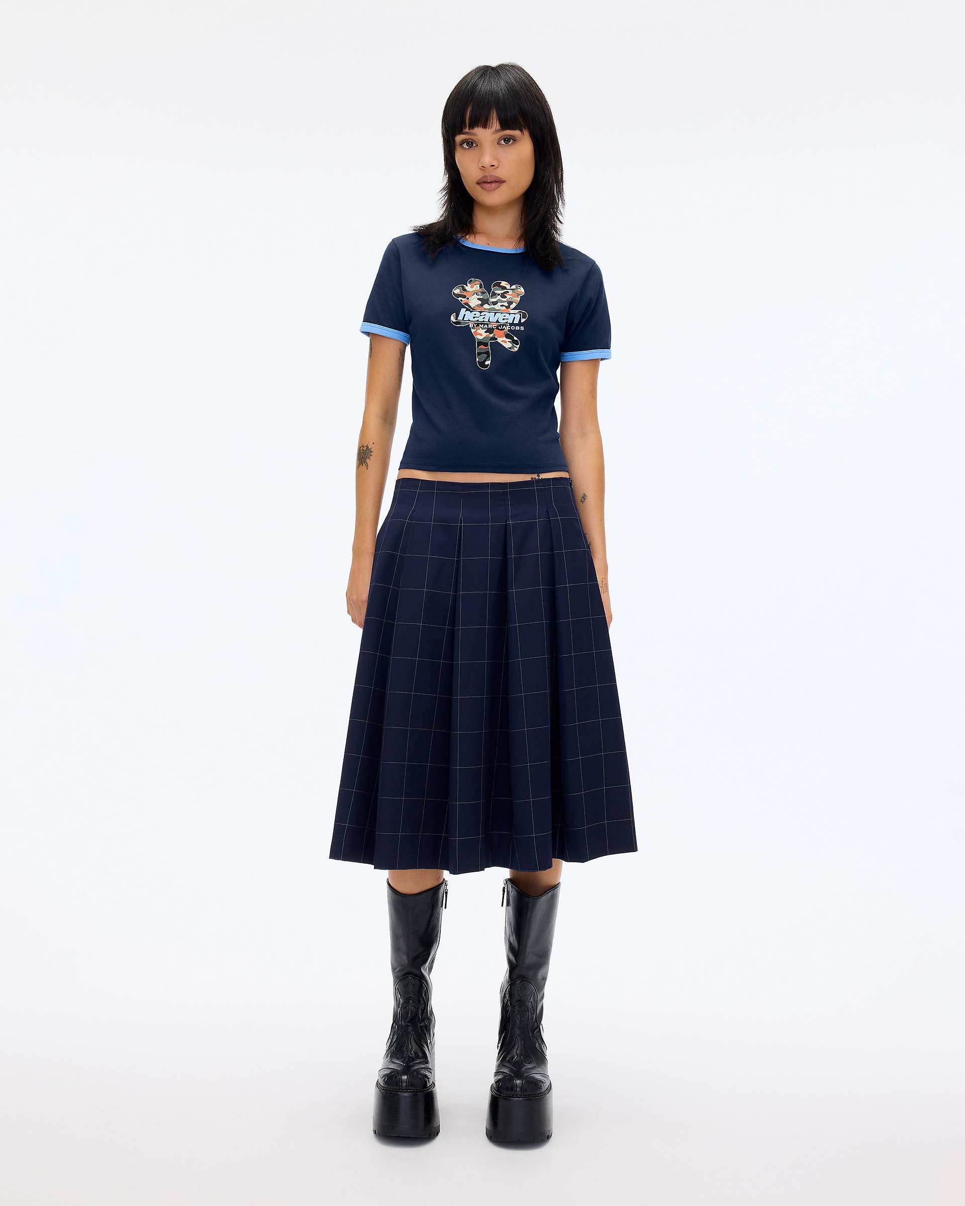 HEAVEN LOGO BABY TEE - Navy