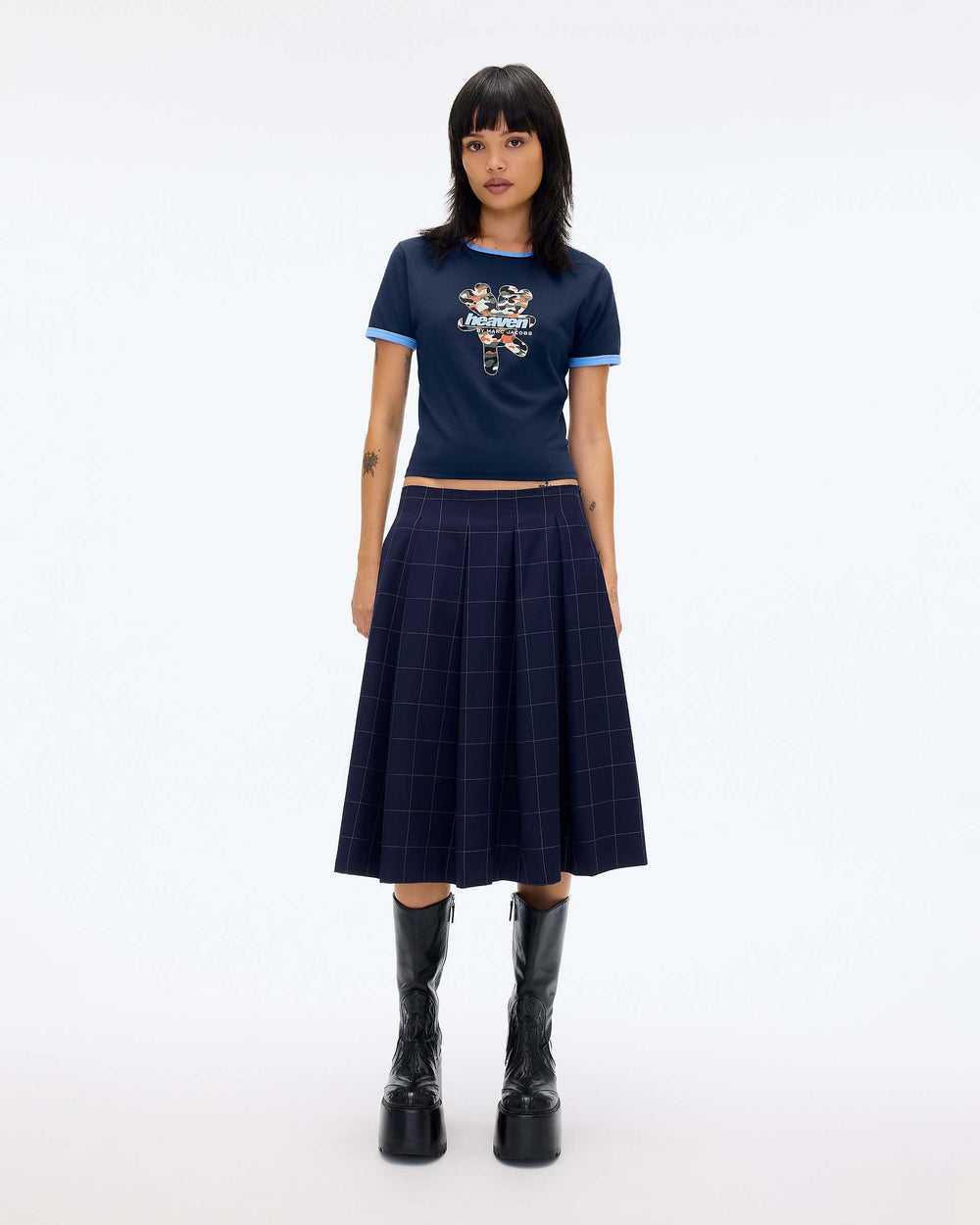 HEAVEN LOGO BABY TEE - Navy