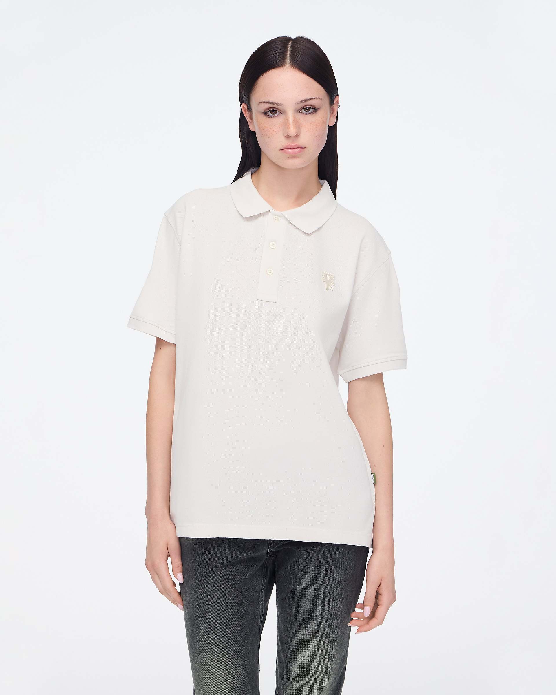 Tiny Teddy Polo - Chalk