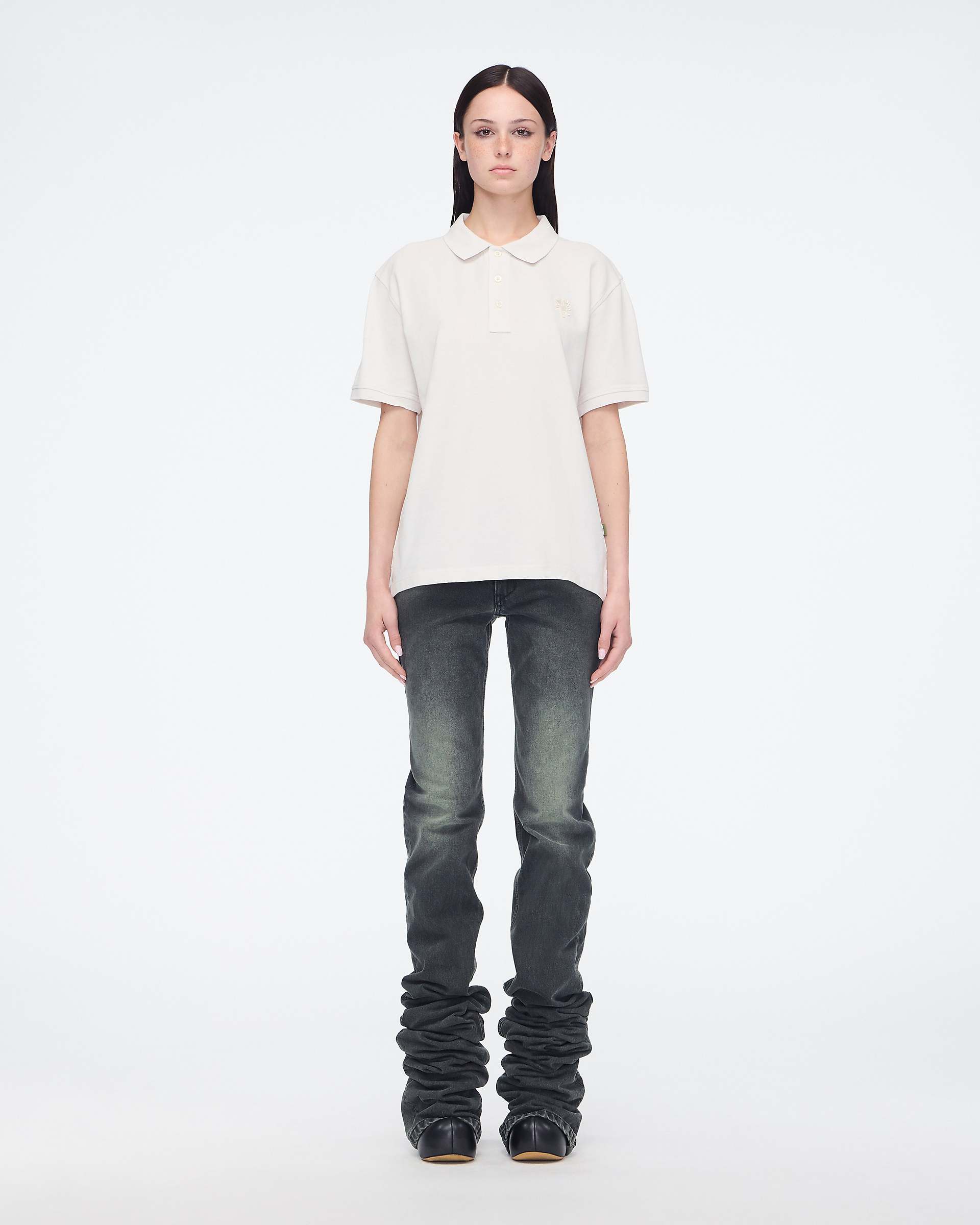 Tiny Teddy Polo - Chalk