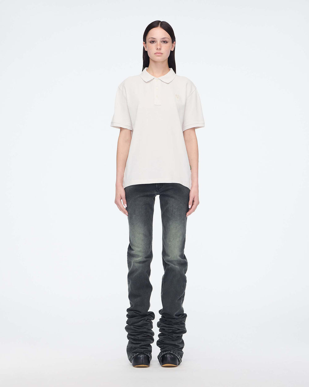 Tiny Teddy Polo - Chalk