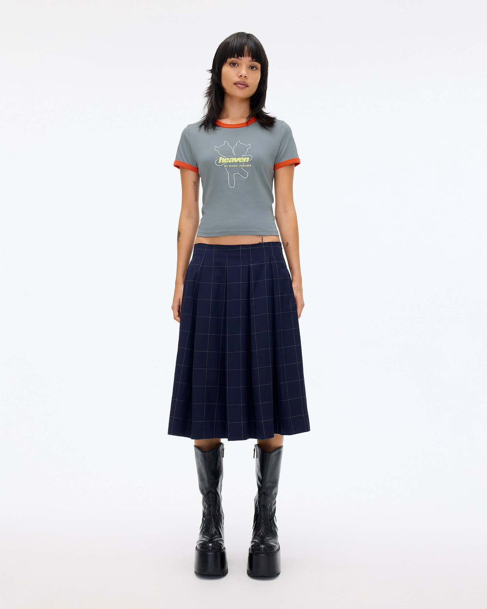 Heaven Logo Baby Tee - Grey