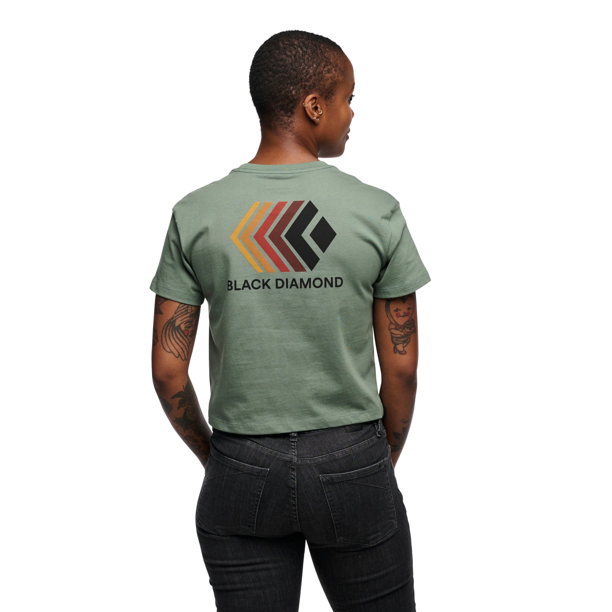 Black Diamond Women's Faded Crop Short Sleeve Tee