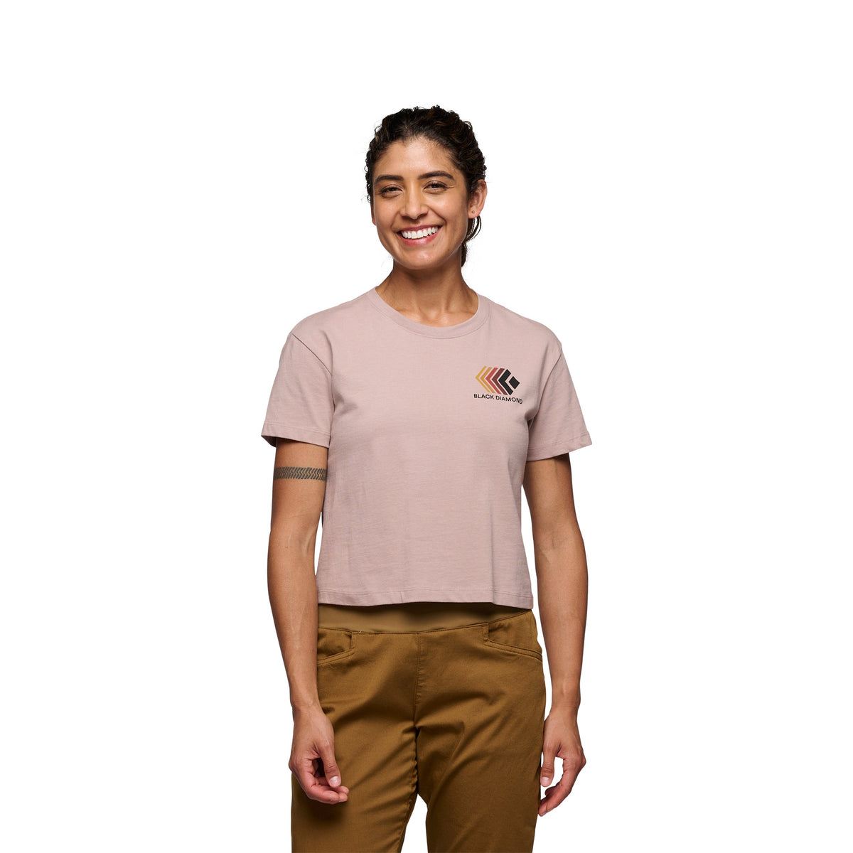 Black Diamond Women's Faded Crop Short Sleeve Tee