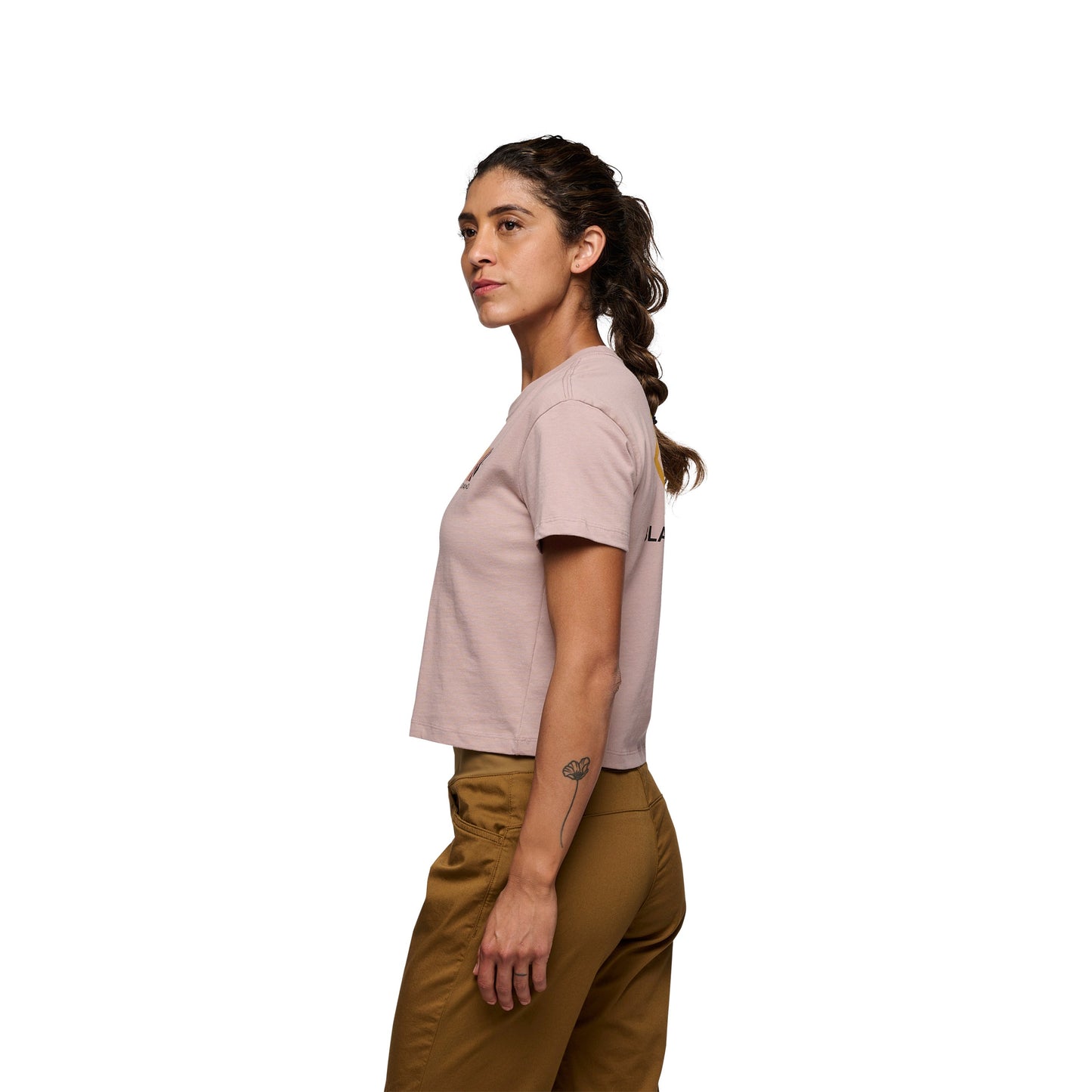 Black Diamond Women's Faded Crop Short Sleeve Tee