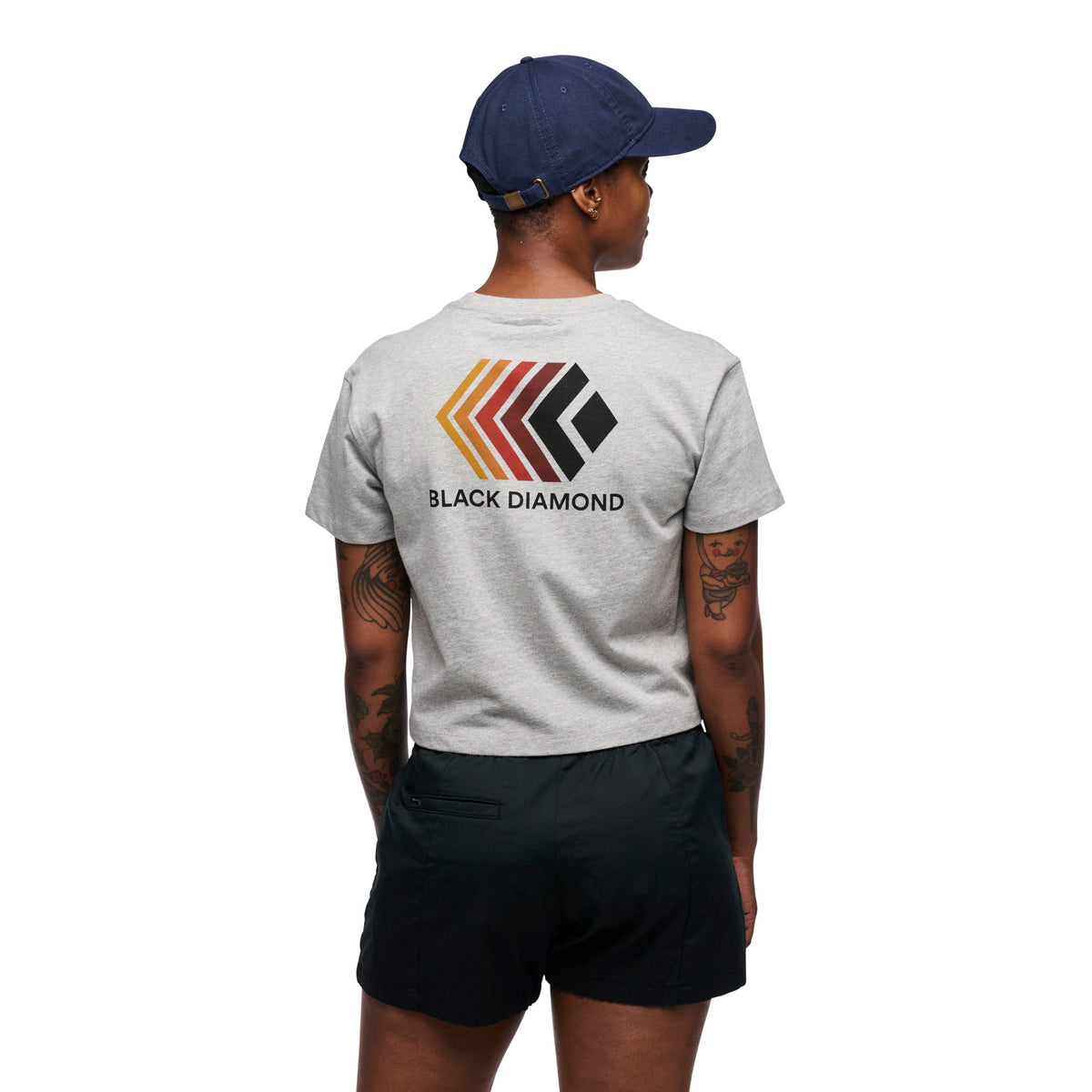Black Diamond Women's Faded Crop Short Sleeve Tee