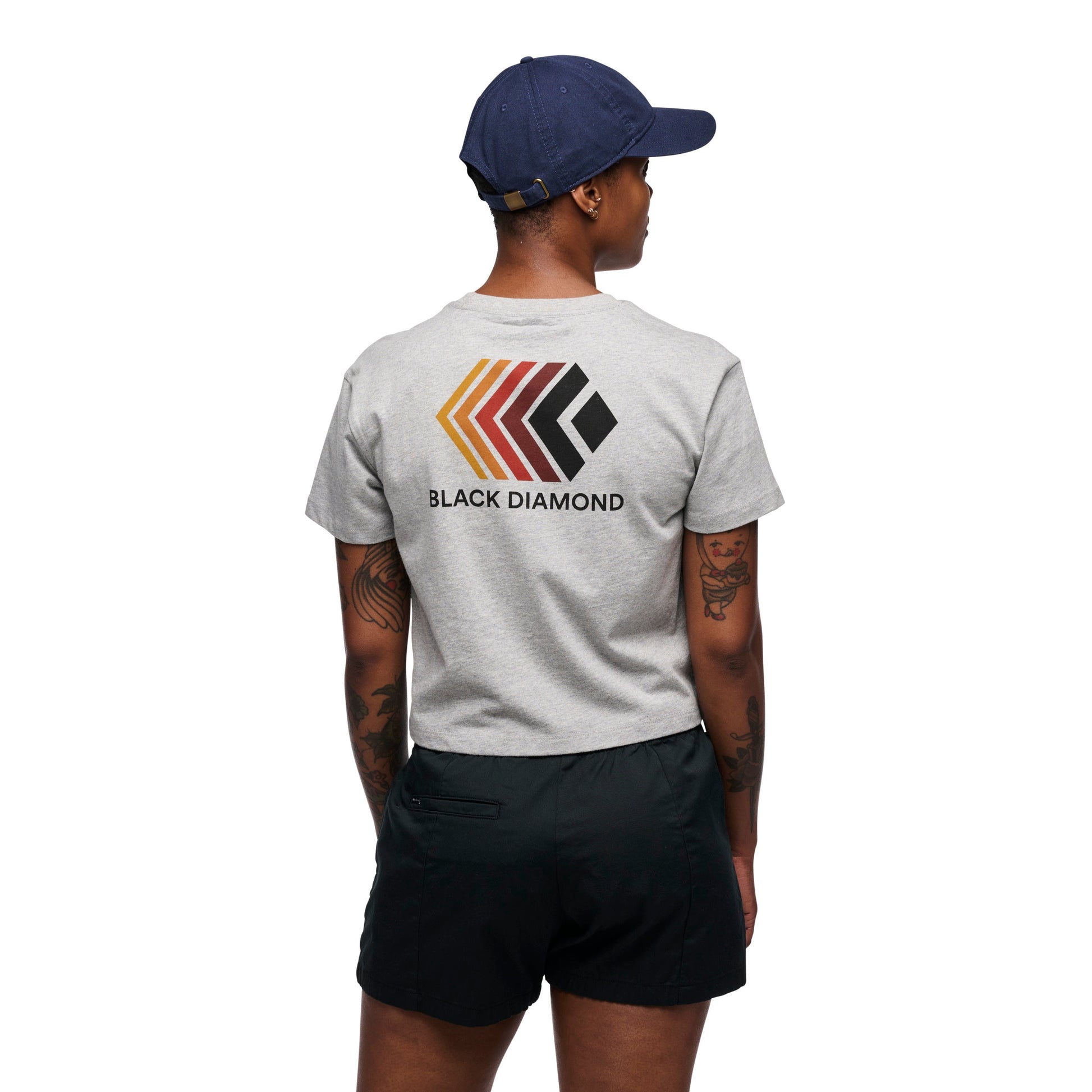 Black Diamond Women's Faded Crop Short Sleeve Tee