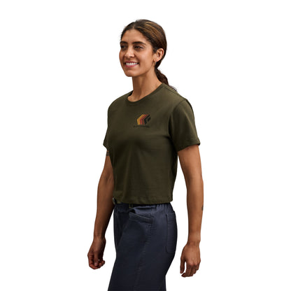 Black Diamond Women's Faded Crop Short Sleeve Tee