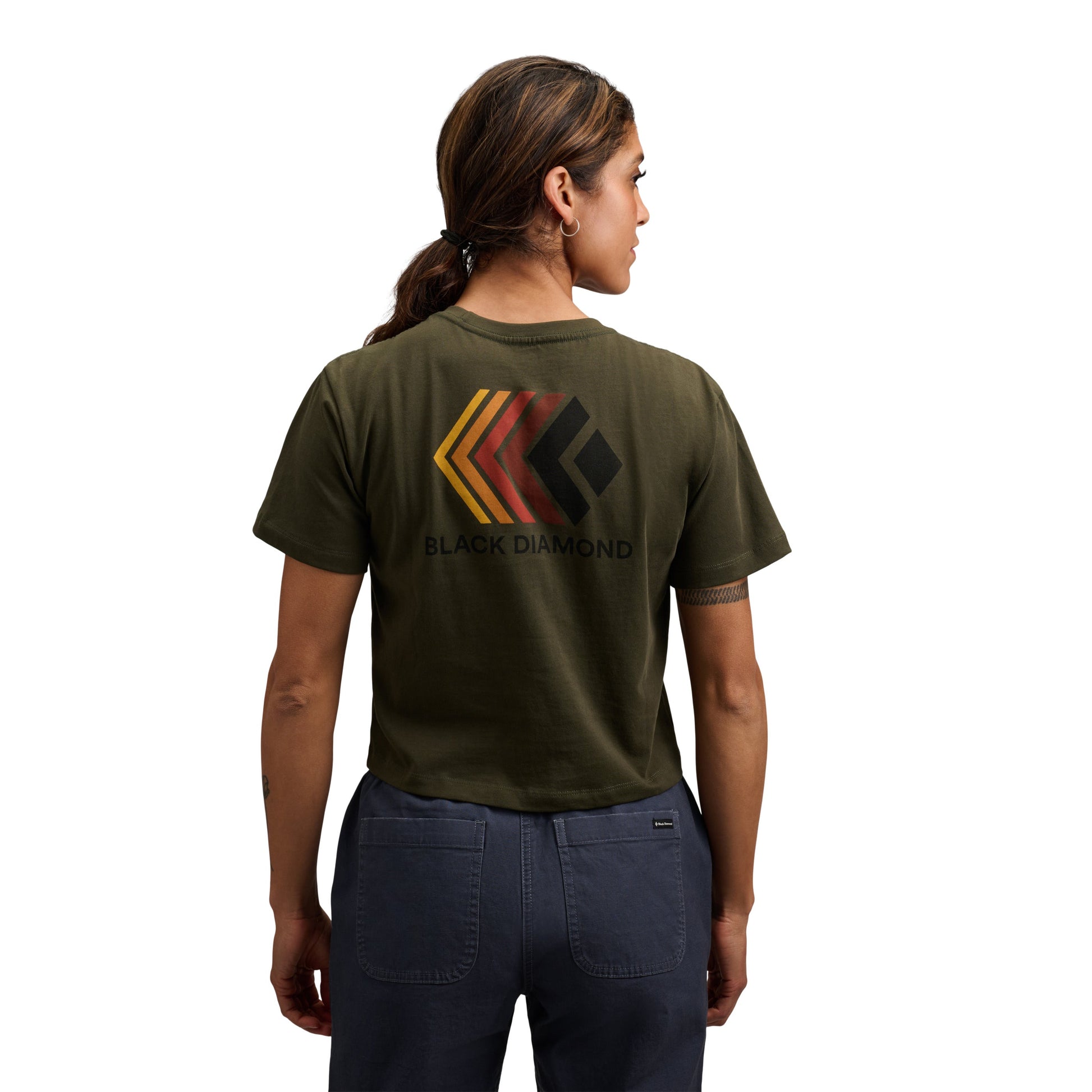 Black Diamond Women's Faded Crop Short Sleeve Tee