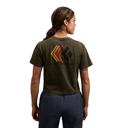 Black Diamond Women's Faded Crop Short Sleeve Tee