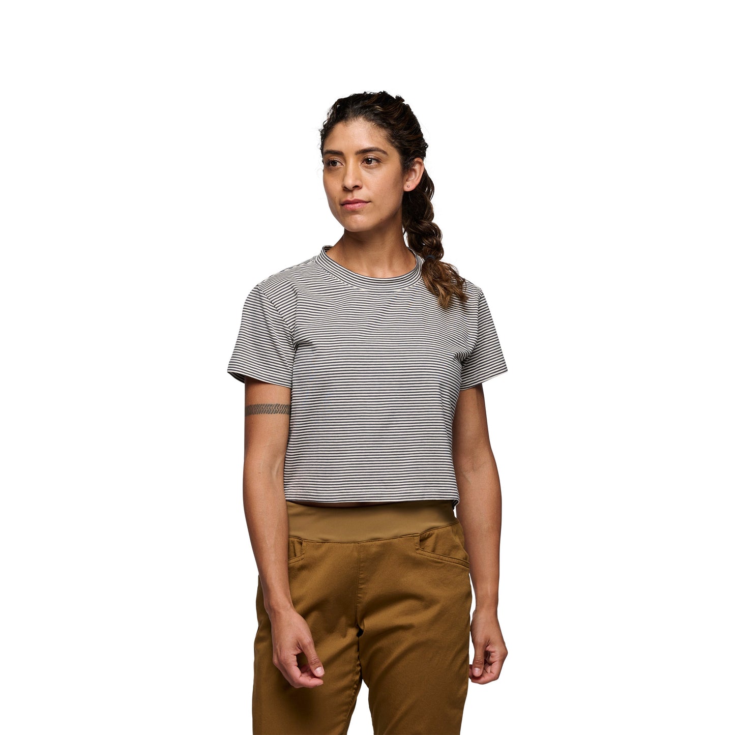 Black Diamond Women's BD Stripe Crop Short Sleeve Tee