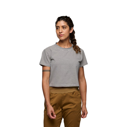 Black Diamond Women's BD Stripe Crop Short Sleeve Tee