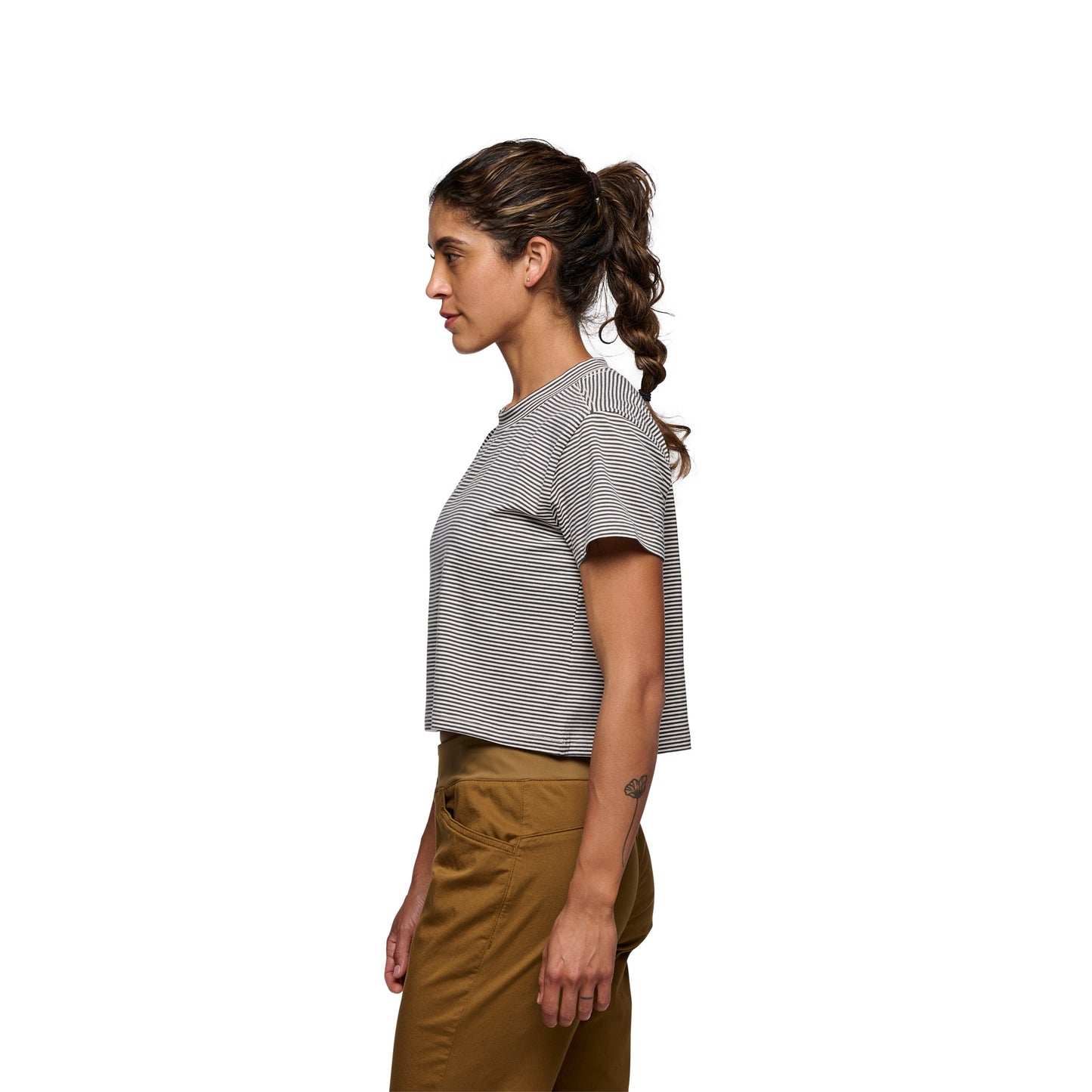 Black Diamond Women's BD Stripe Crop Short Sleeve Tee