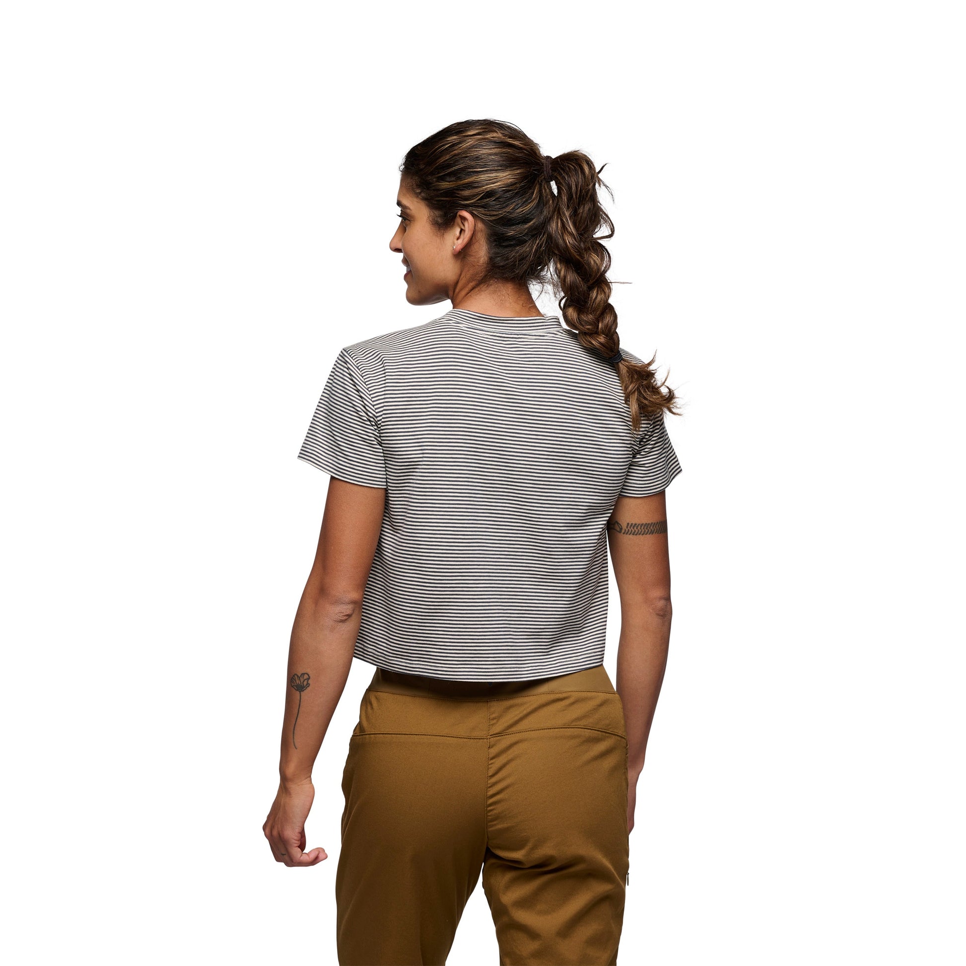 Black Diamond Women's BD Stripe Crop Short Sleeve Tee